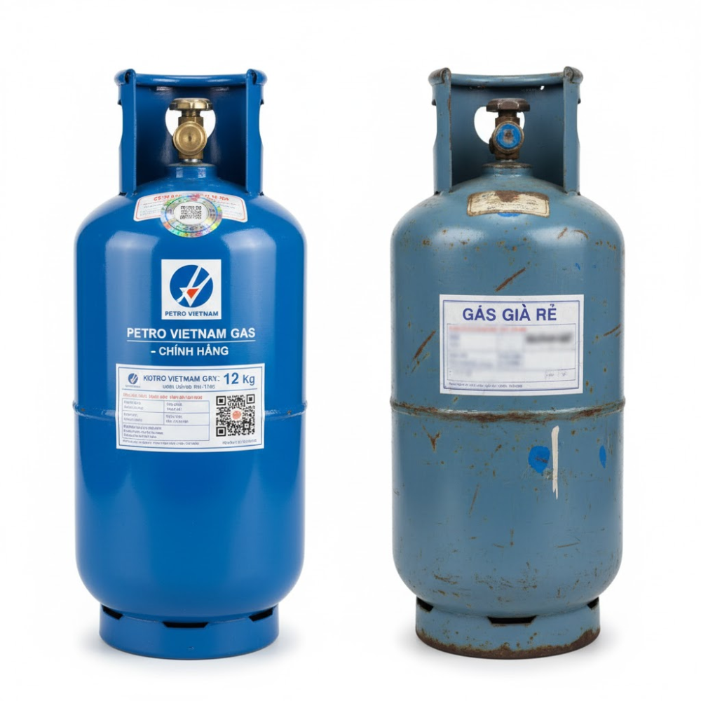 Cách Chọn Bình Gas Chính Hãng – Phân Biệt Gas Giả, Gas Tân Trang